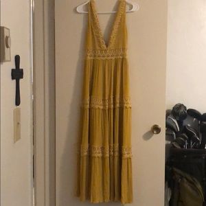 Yellow maxi dress